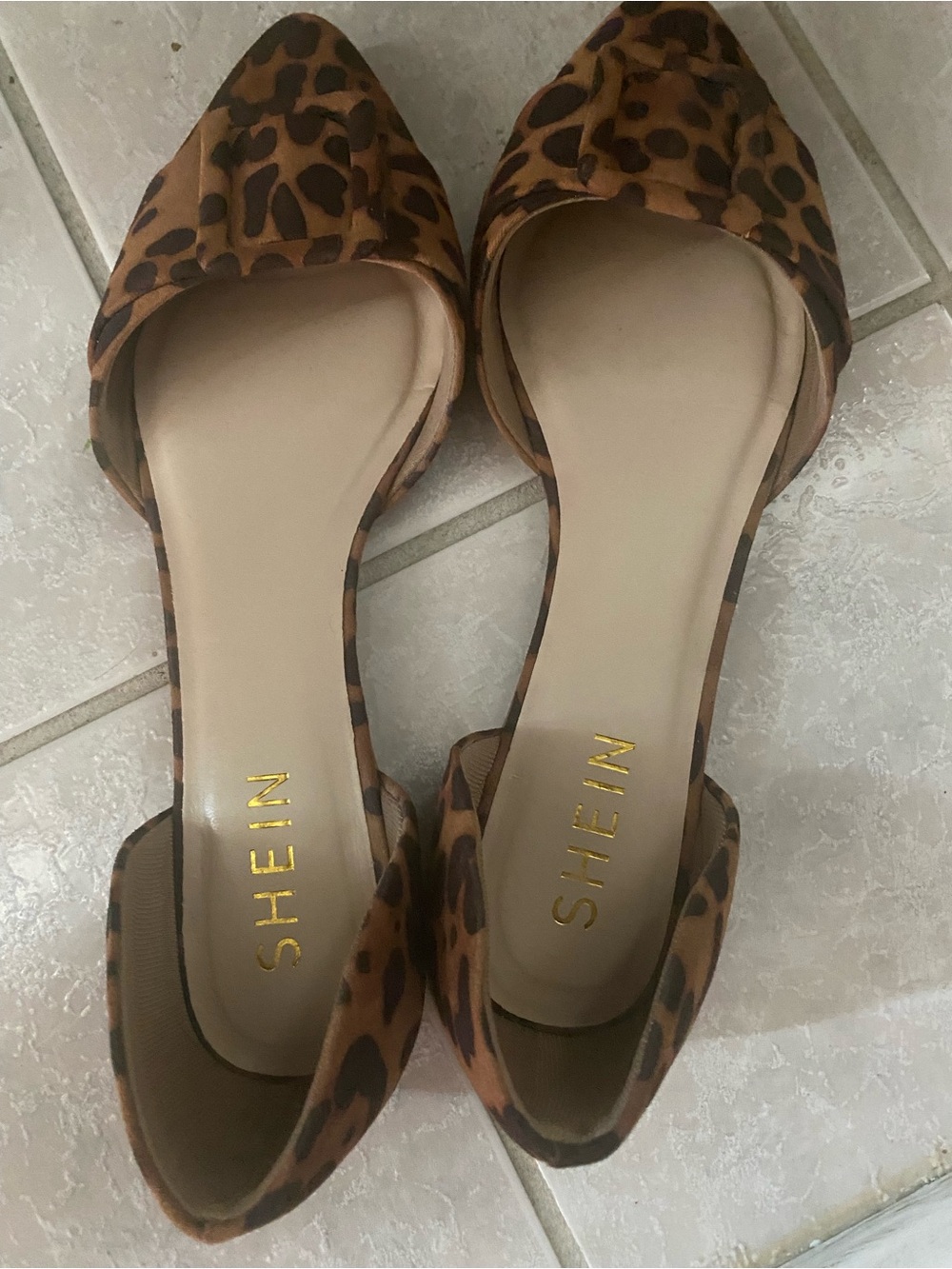 SHEIN Leopard Print Buckle Flats. Size 8.5 - Picture 2 of 5